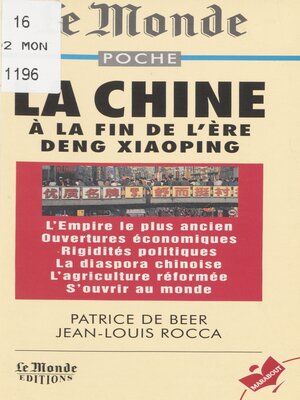 cover image of La Chine à la fin de l'ère Deng Xiaoping
